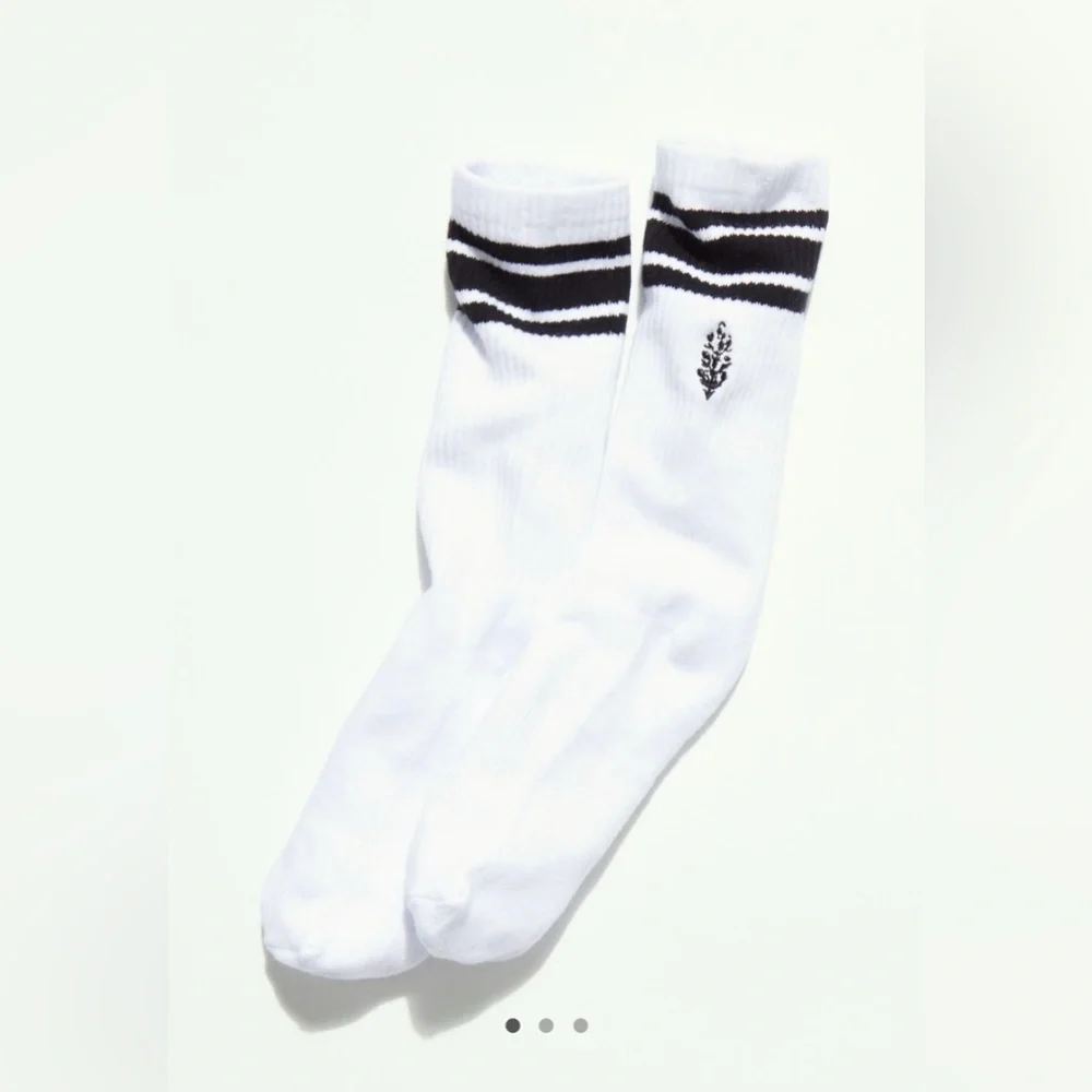 NWT Free People FP Movement Movement Logo Striped Tube Socks